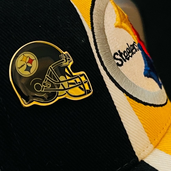 Vintage PIN INCLUDED!! Pittsburgh Steelers Hat Cap Strap Back Ball 90s Y2K EUC!! - Picture 4 of 4